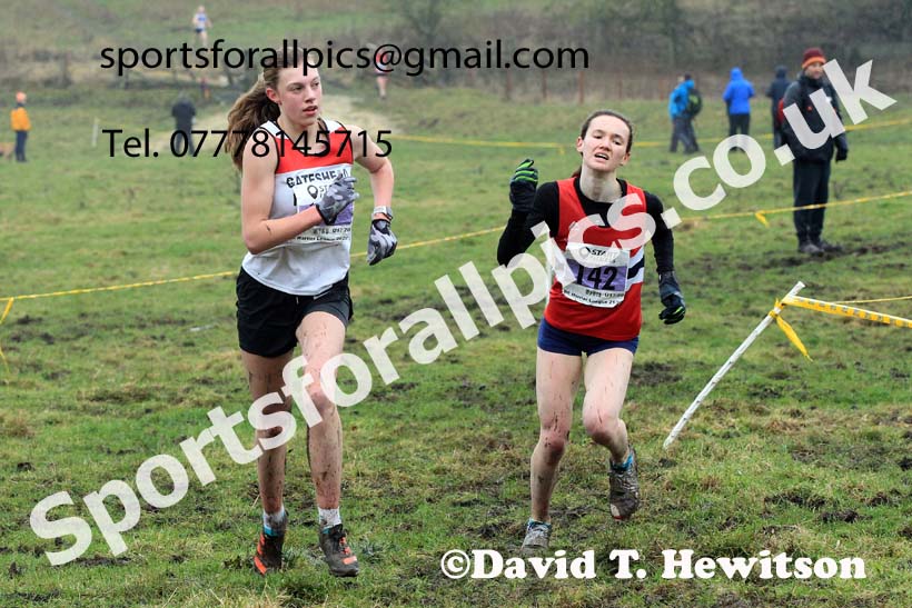 Womens under-17s and under-20s 2022 North Eastern Harrier League, Thornley Farm, Peterlee, County Durham. Photo: David T. Hewitson/Sports for All Pics